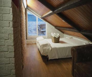 Tiny And Cute Apartment In The Roof Touching Border