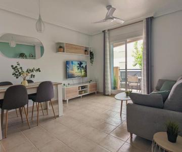 Apartamento Las Palmeras - Con Terraza, Barbacoa, Aire Acondicionado Y A 250m De La Playa!